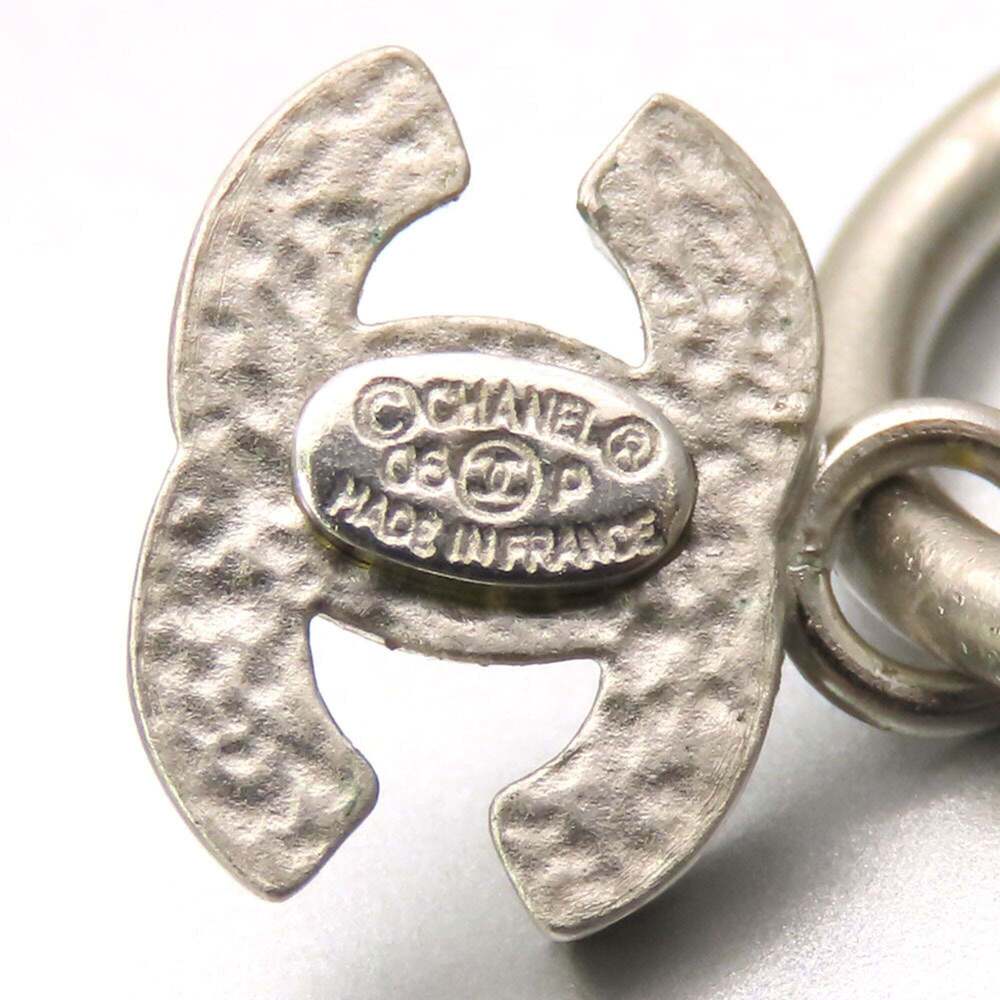 CHANEL White Logo Earrings - Picture 4 of 11
